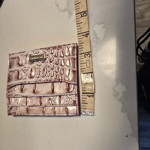 Brahmin Pink Croc-Embossed Wallet
